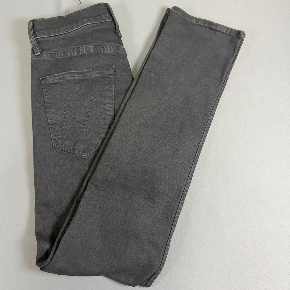 MOTHER High Waisted Rider Skimp Jeans Women's 27 Not Guilty Black NWOT